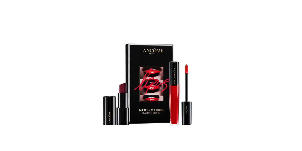 Coffret maquillage lèvres Mert & Marcus collection Lancôme