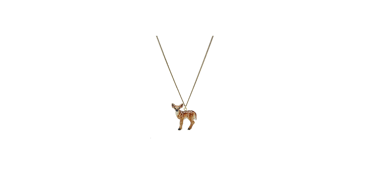 Collier pendentif Bambi en porcelaine And Mary